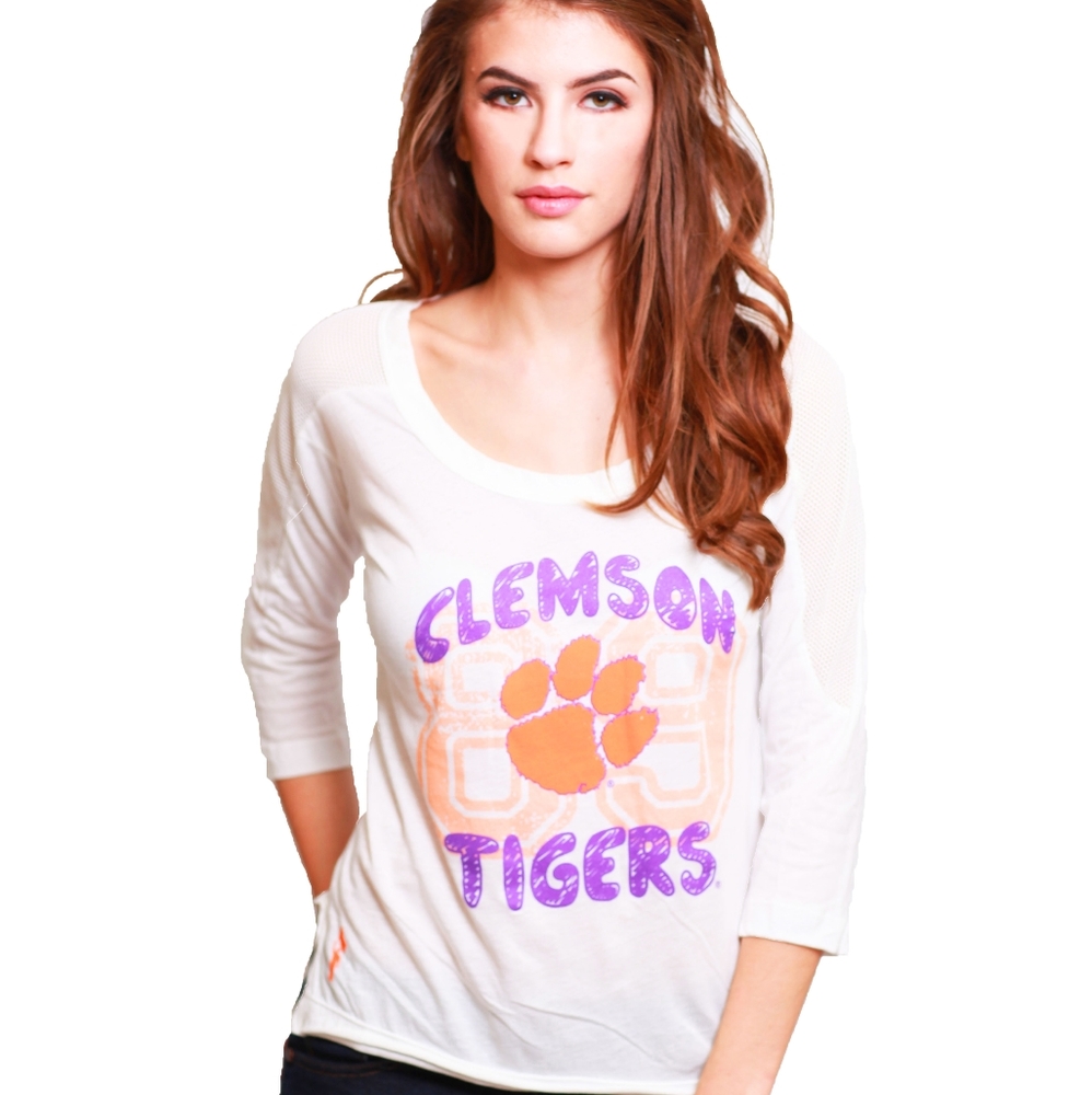 Clemson Tigers women's scoop neck top